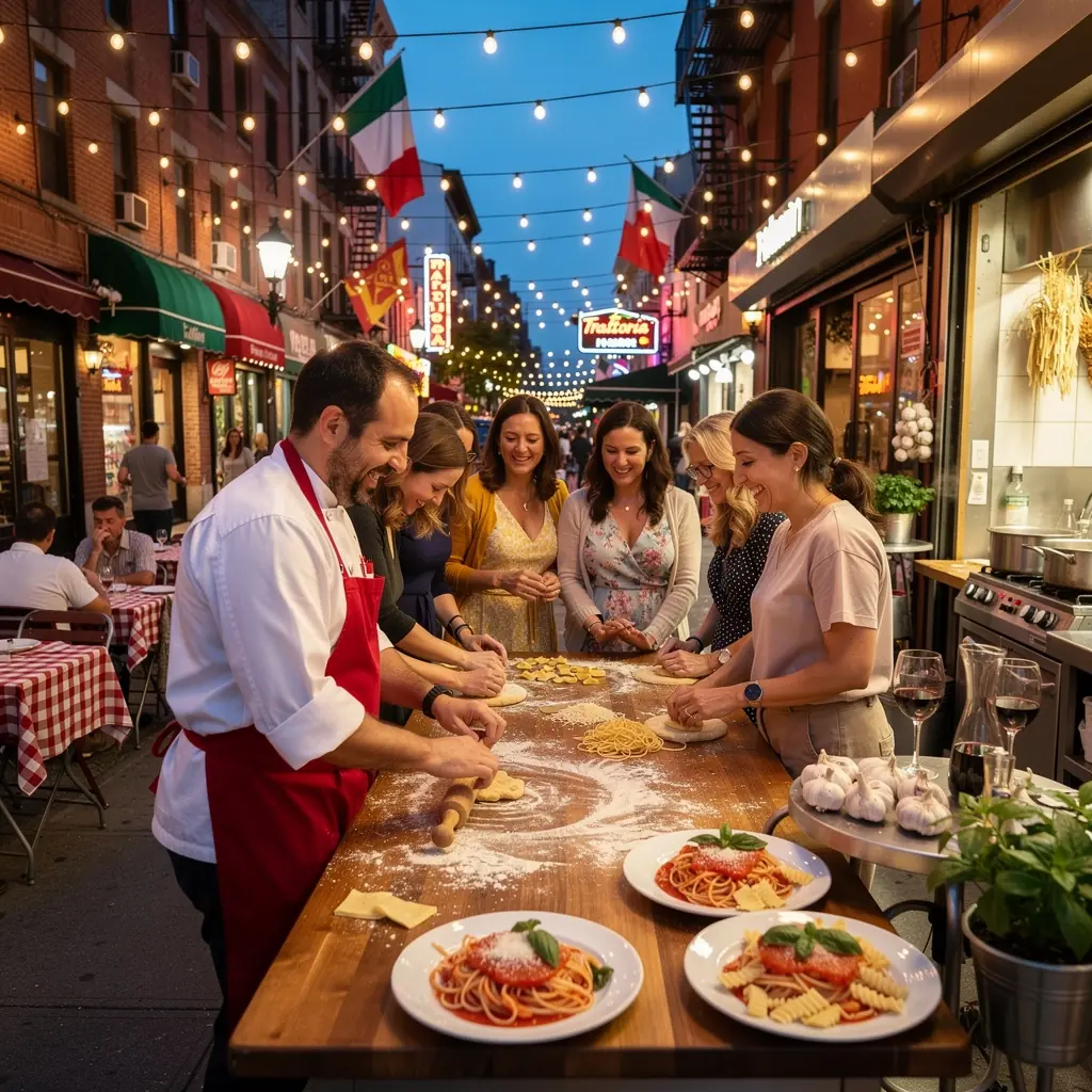 Targ świeżych owoców z lokalnymi sprzedawcami w słoneczny dzień.